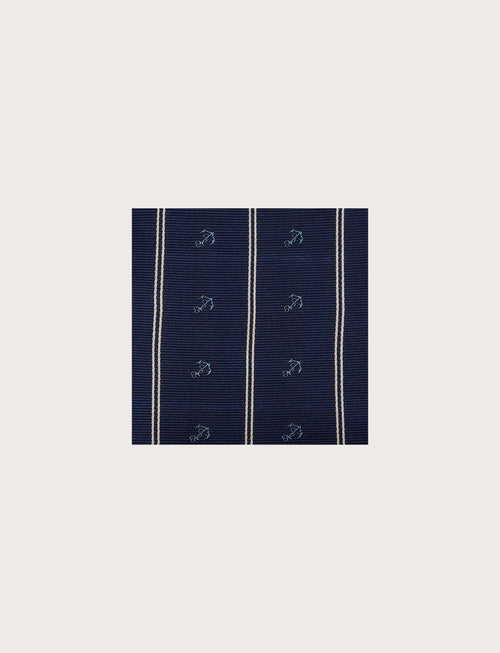Pochette in seta regimental con ancore luigi fusaro