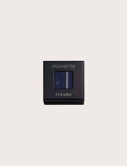 Pochette in seta regimental con ancore luigi fusaro