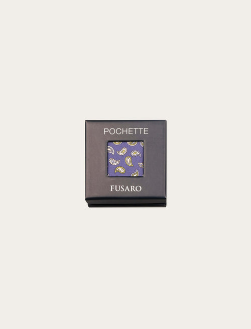 Pochette in seta fantasia cachemire floreale luigi fusaro