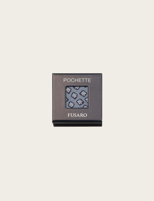 Pochette in seta con disegno a fiore luigi fusaro