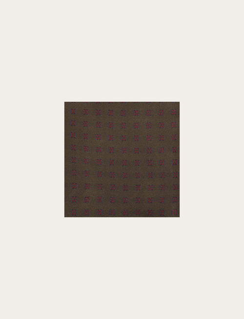 Pochette in seta fantasia geometrica micro fiore luigi fusaro