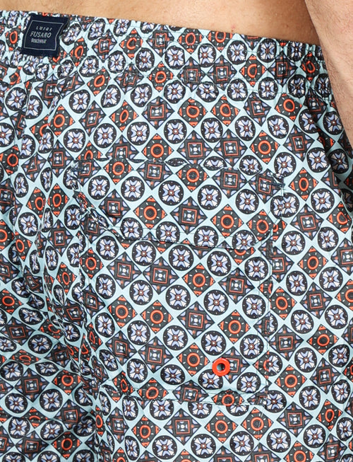 Costume da bagno fantasia geometrica esagonale luigi fusaro