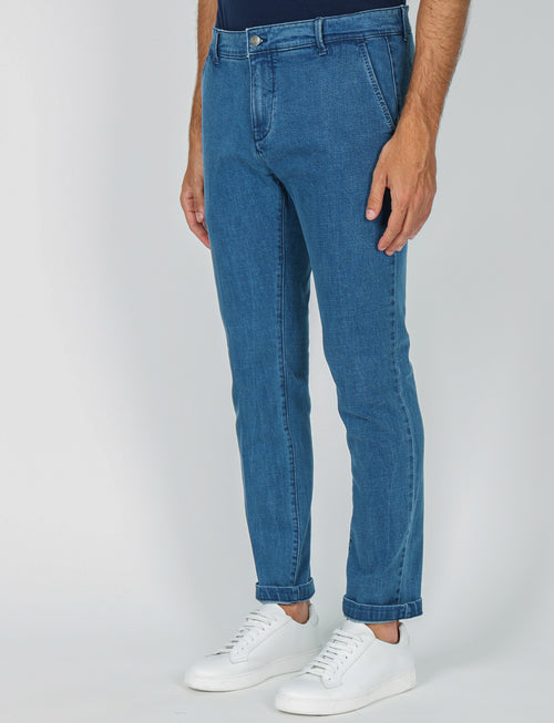 Jeans in denim di cotone |Colore:Lavaggio chiaro