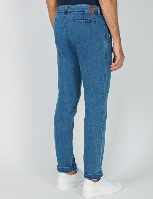 Jeans in denim di cotone |Colore:Lavaggio chiaro