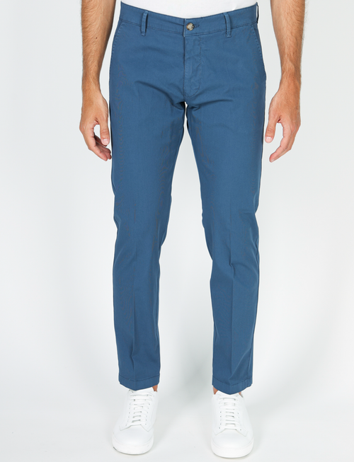 Pantaloni in cotone piqué|Colore:Indaco