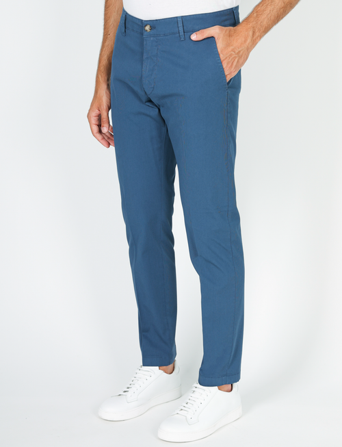 Pantaloni in cotone piqué|Colore:Indaco
