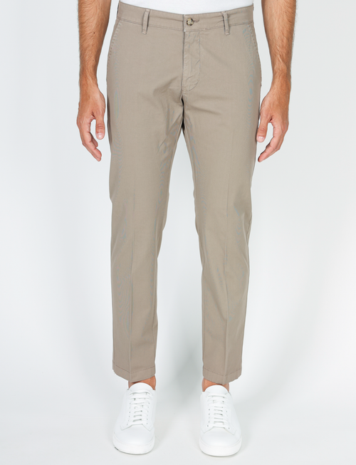 Pantaloni in cotone piqué|Colore:Fango