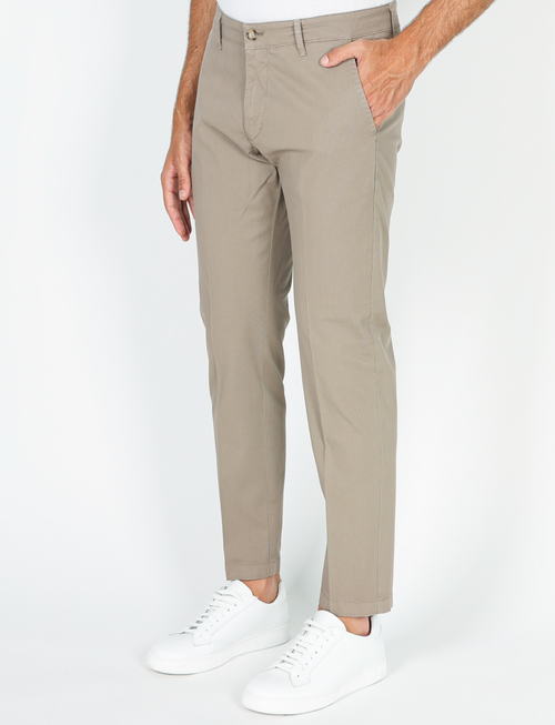 Pantaloni in cotone piqué|Colore:Fango