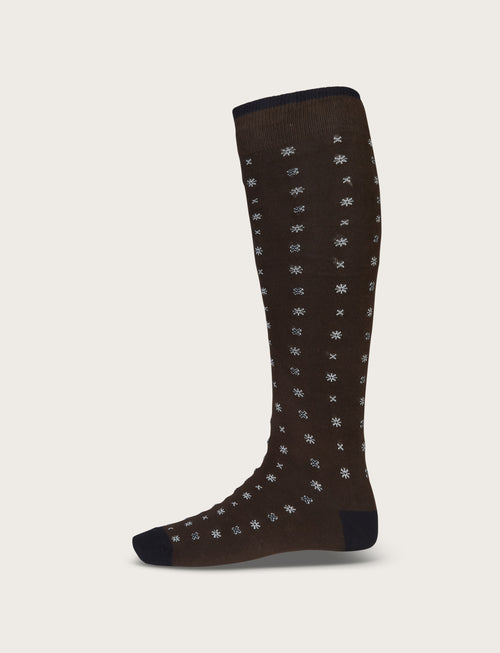 Calzini in cotone micro fantasia |Colore:Moro