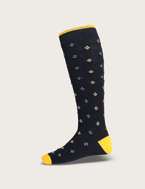 Calzini in cotone motivi geometrici |Colore:Giallo