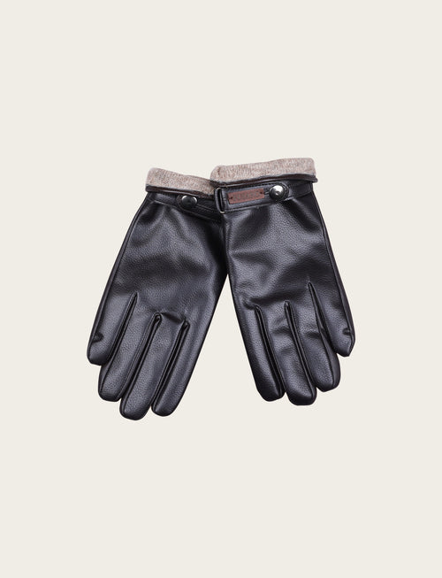 Guanti basic in ecopelle |Colore:Moro