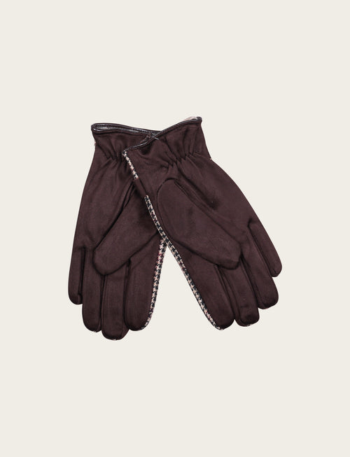 Guanti in pied de poule |Colore:Cammello