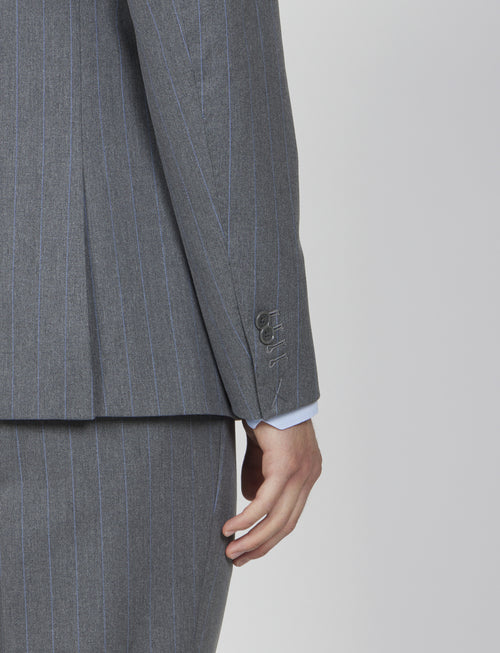 Abito classico gessato Drop 7|Colore:Grigio