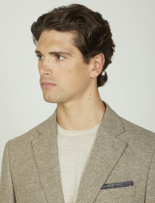 Giacca in lana dobby melange |Colore:Beige