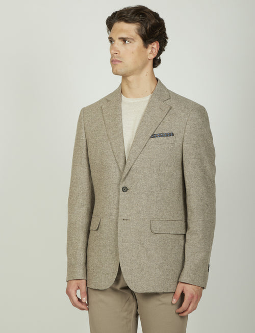 Giacca in lana dobby melange |Colore:Beige