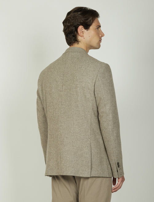 Giacca in lana dobby melange |Colore:Beige