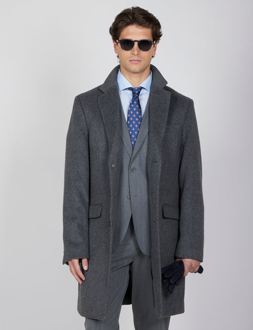 Cappotto classico in lana misto |Colore:Grigio