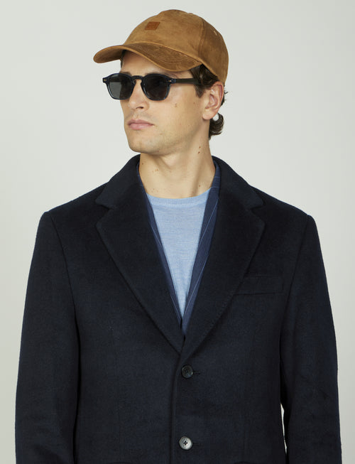 Cappotto classico in lana misto |Colore:Blu