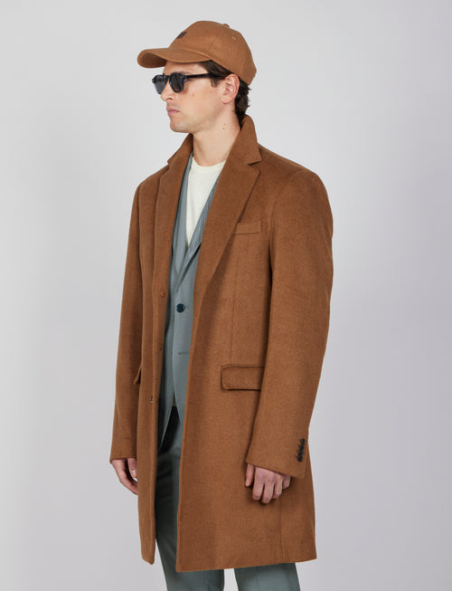 Cappotto classico in lana misto |Colore:Cammello