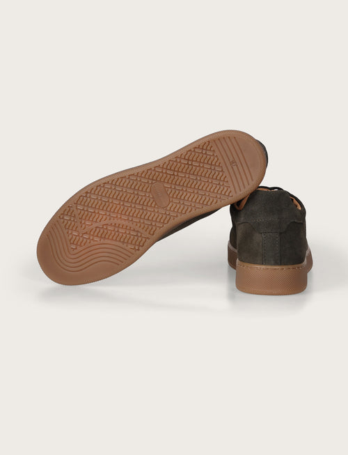 Sneakers in camoscio con suola in gomma |Colore:Verde