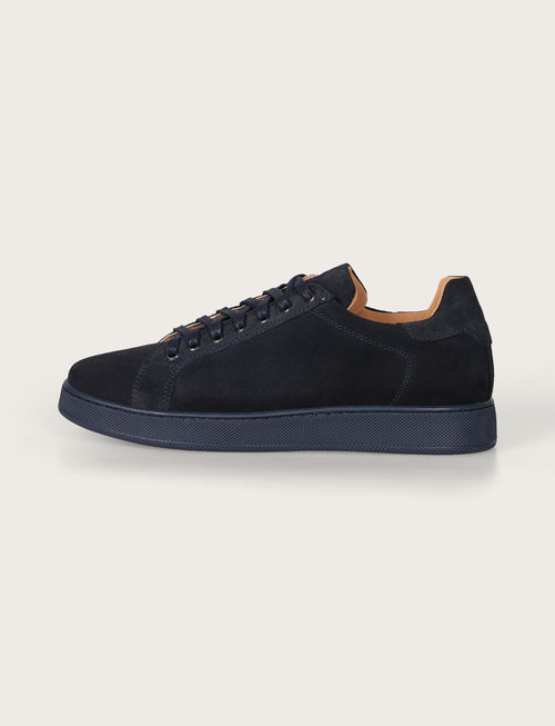 Sneakers in camoscio con suola in gomma luigi fusaro