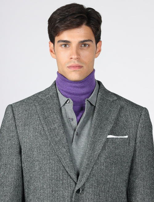 Giacca in lana tessuto spigato |Colore:Grigio