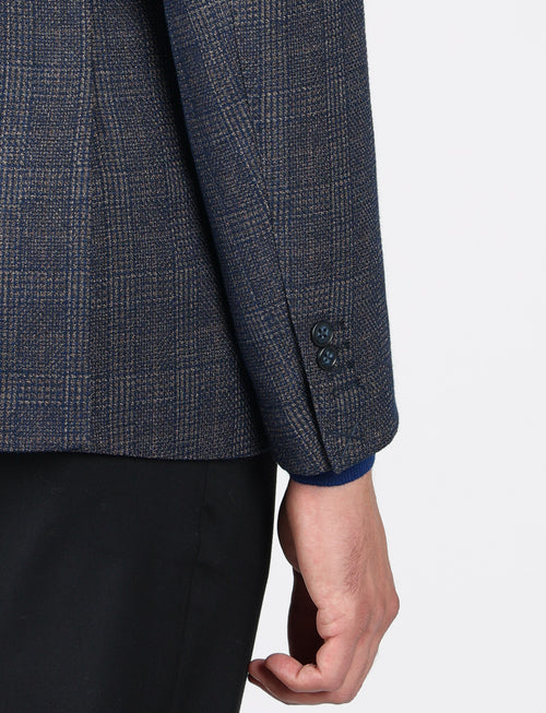 Giacca in fantasia principe di galles|Colore:Blu