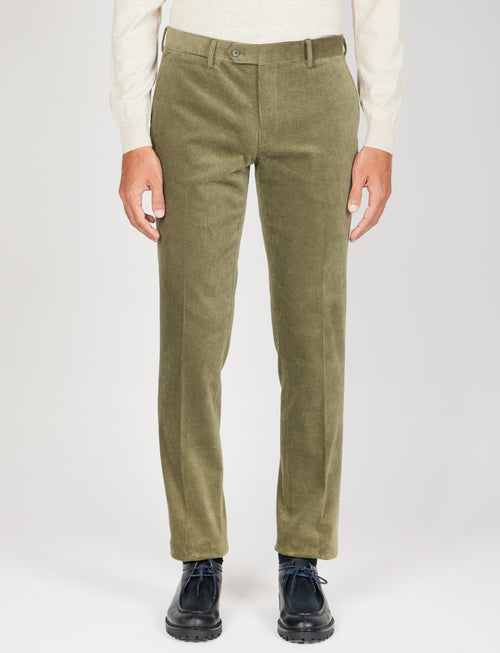 Pantaloni in velluto a coste |Colore:Verde militare