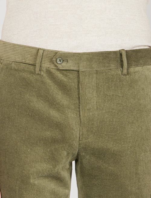 Pantaloni in velluto a coste |Colore:Verde militare