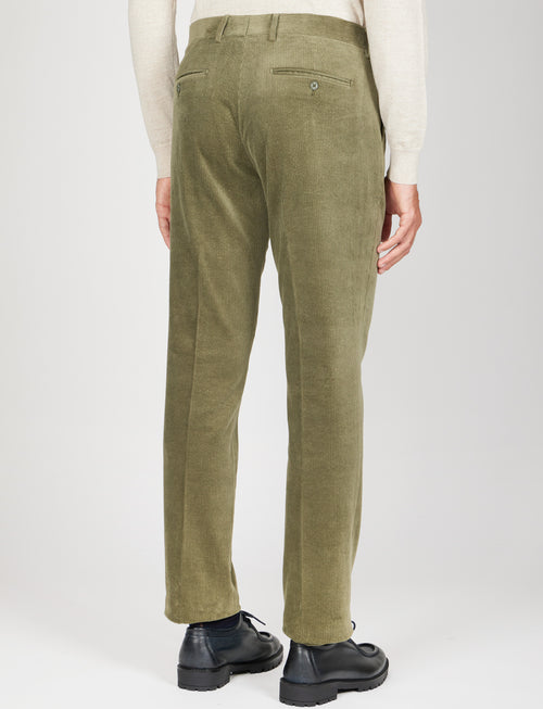 Pantaloni in velluto a coste |Colore:Verde militare