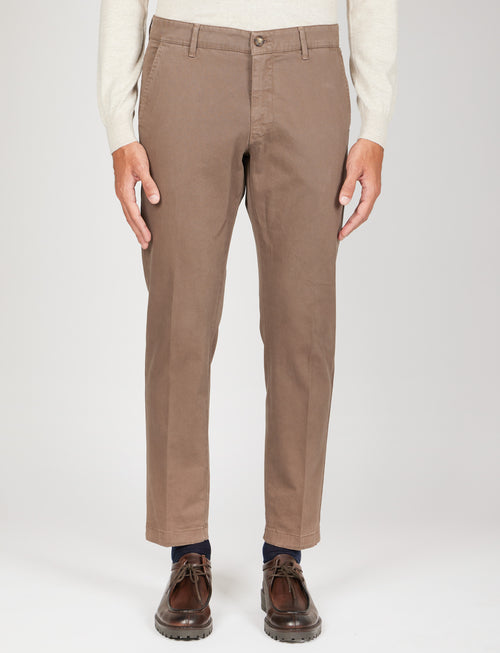 Pantaloni in twill di cotone |Colore:Fango