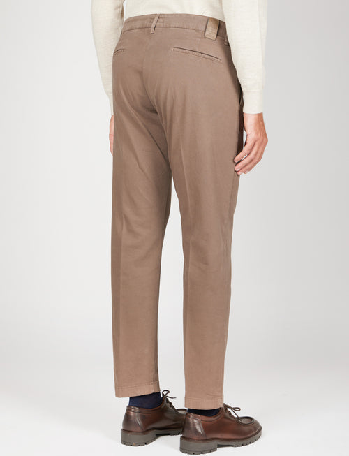 Pantaloni in twill di cotone |Colore:Fango