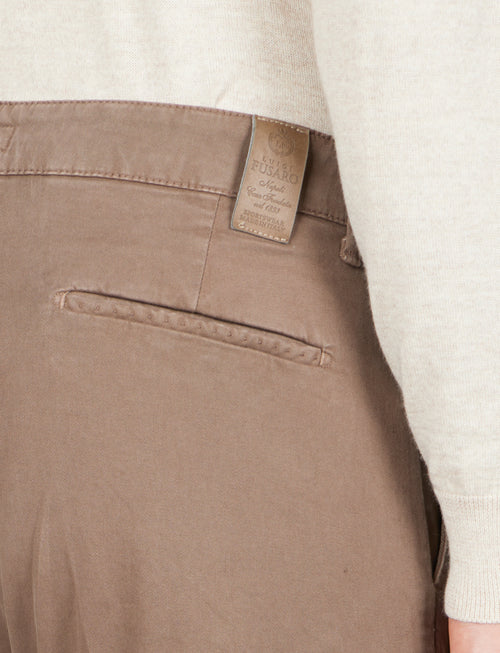 Pantaloni in twill di cotone |Colore:Fango