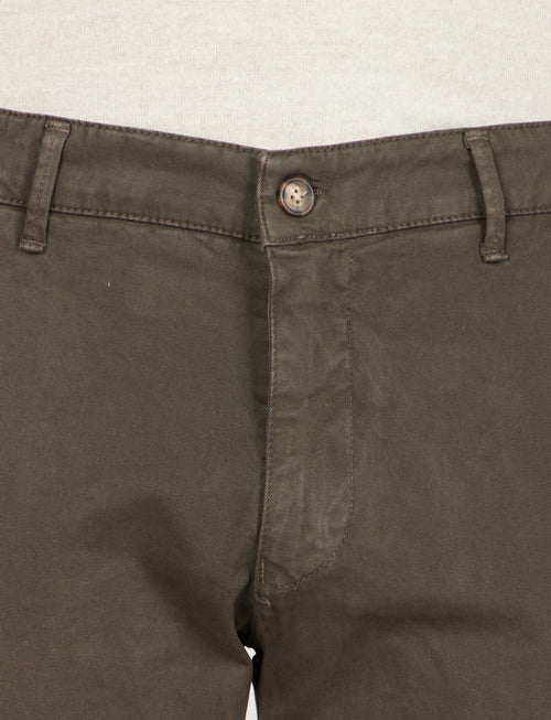Pantaloni in twill di cotone |Colore:Moro