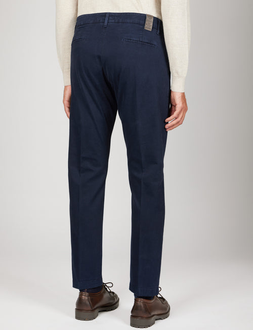 Pantaloni in twill di cotone |Colore:Blu
