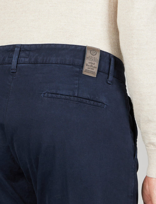 Pantaloni in twill di cotone |Colore:Blu