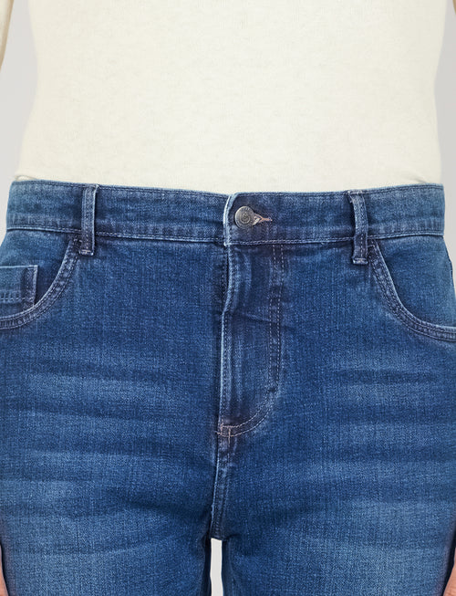 Jeans cinque tasche in denim |Colore:Lavaggio scuro