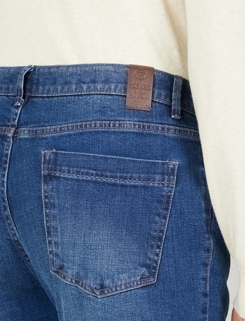 Jeans cinque tasche in denim |Colore:Lavaggio scuro