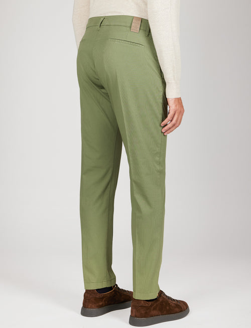 Pantaloni in cotone piqué|Colore:Salvia