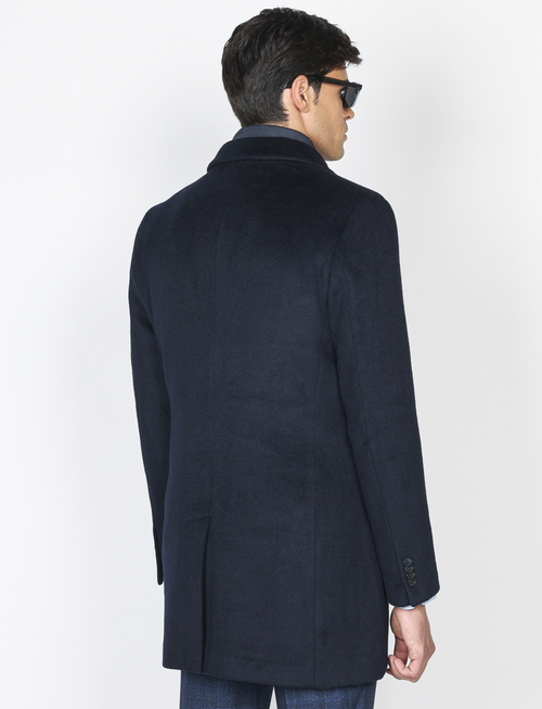 Cappottino con pettorina removibile in lana misto |Colore:Blu