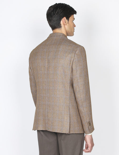 Giacca in fantasia principe di galles|Colore:Ocra