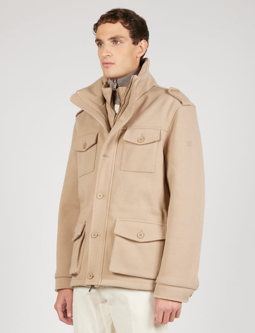 Sahariana imbottita in tessuto con pettorina |Colore:Beige