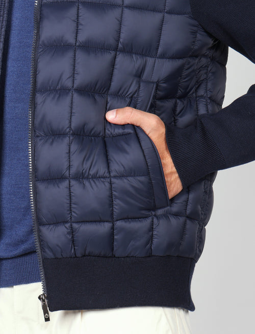 Maglia trapuntata imbottita a giubbino luigi fusaro