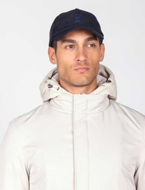 Parka imbottito con pettorina e cappuccio |Colore:Panna