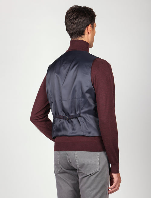 Gilet doppiopetto principe di galles |Colore:Blu