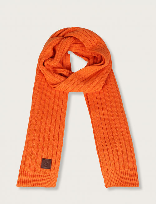 Sciarpa a coste in maglia|Colore:Arancio