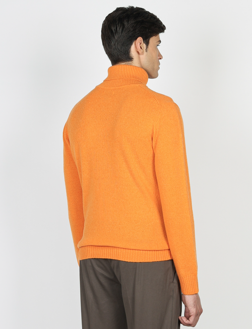 Dolcevita tinta unita in lana lambswool |Colore:Arancio