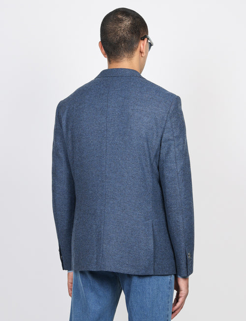 Giacca in lana tessuto diagonale |Colore:Denim