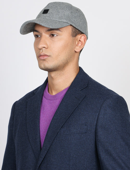 Giacca in lana dobby melange |Colore:Blu