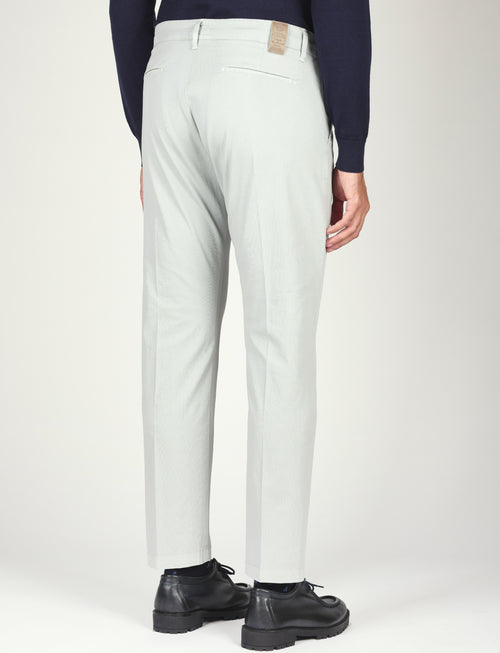 Pantaloni in cotone piqué|Colore:Perla